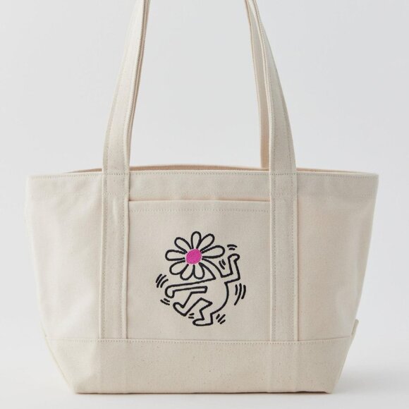 NWT Baggu Small Heavyweight Canvas Tote - Keith Haring - Picture 1 of 8